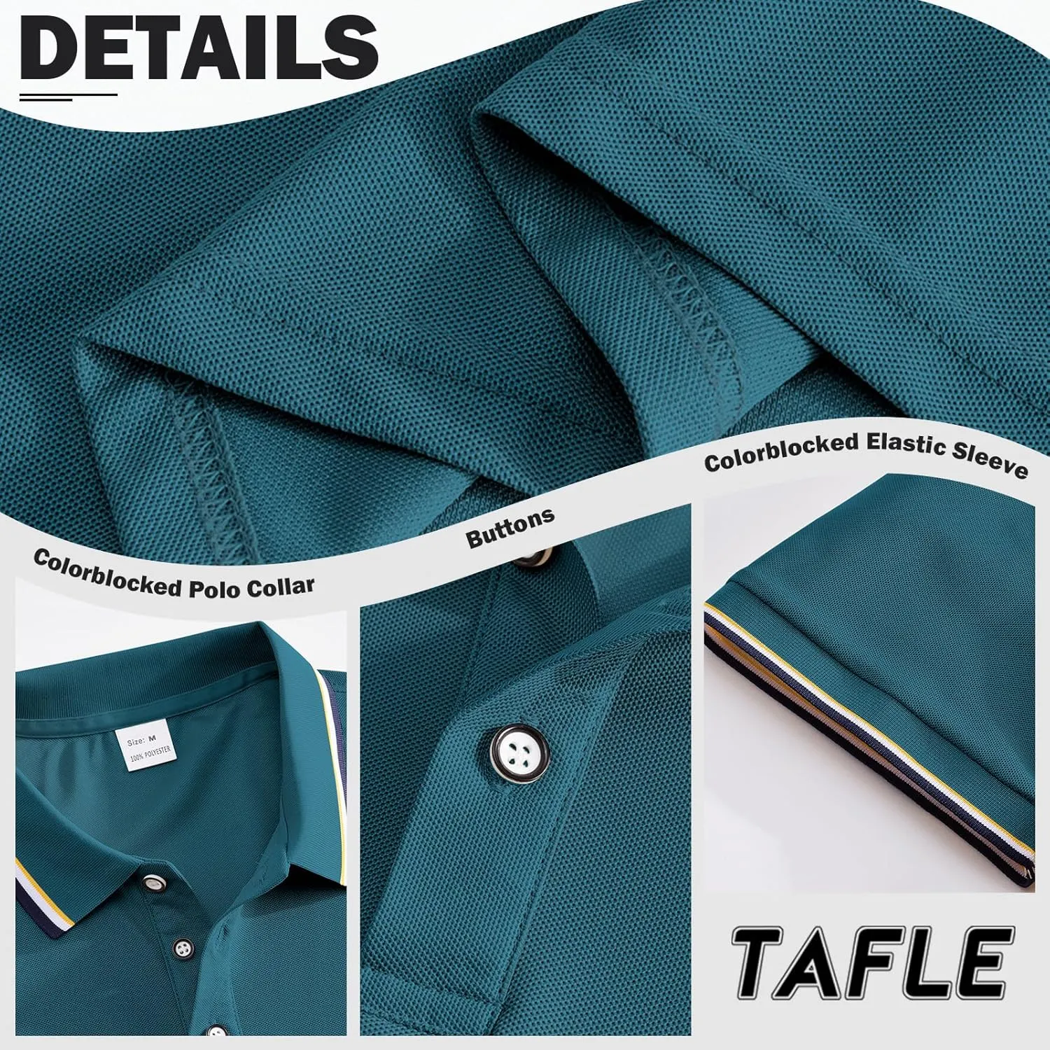 3 Pack Men's Polo Shirts Quick-Dry Short Sleeve Athletic Polo Shirts Moisture Wicking Business Casual Golf Shirts