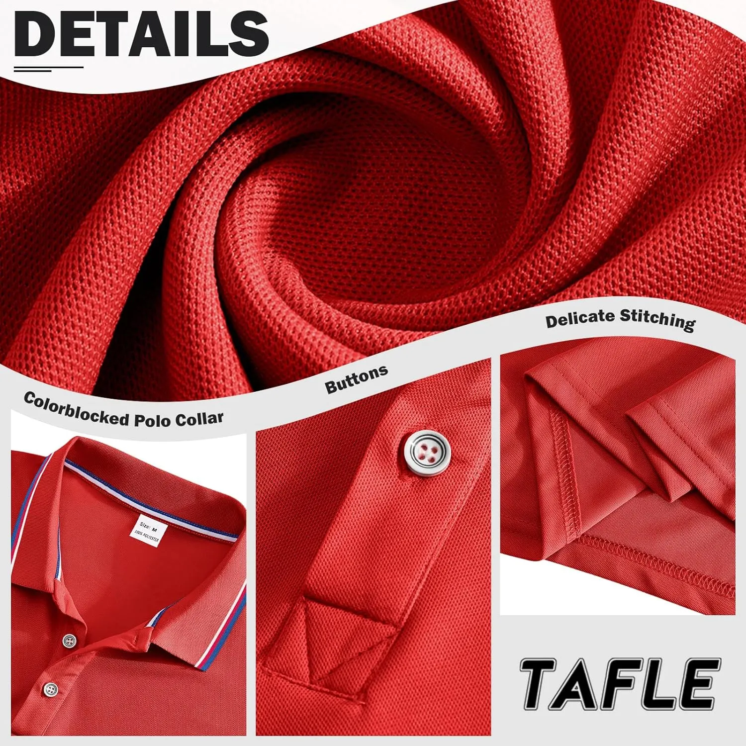 3 Pack Men's Polo Shirts Quick-Dry Short Sleeve Athletic Polo Shirts Moisture Wicking Business Casual Golf Shirts