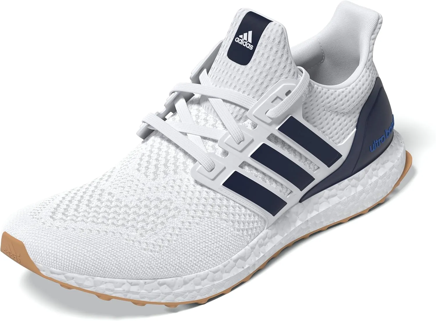 adidas Men's Ultraboost 1.0 DNA Sneaker, White/Dark Blue/Gum, 7