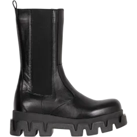 Anastasia Leather Ankle Boots - Black