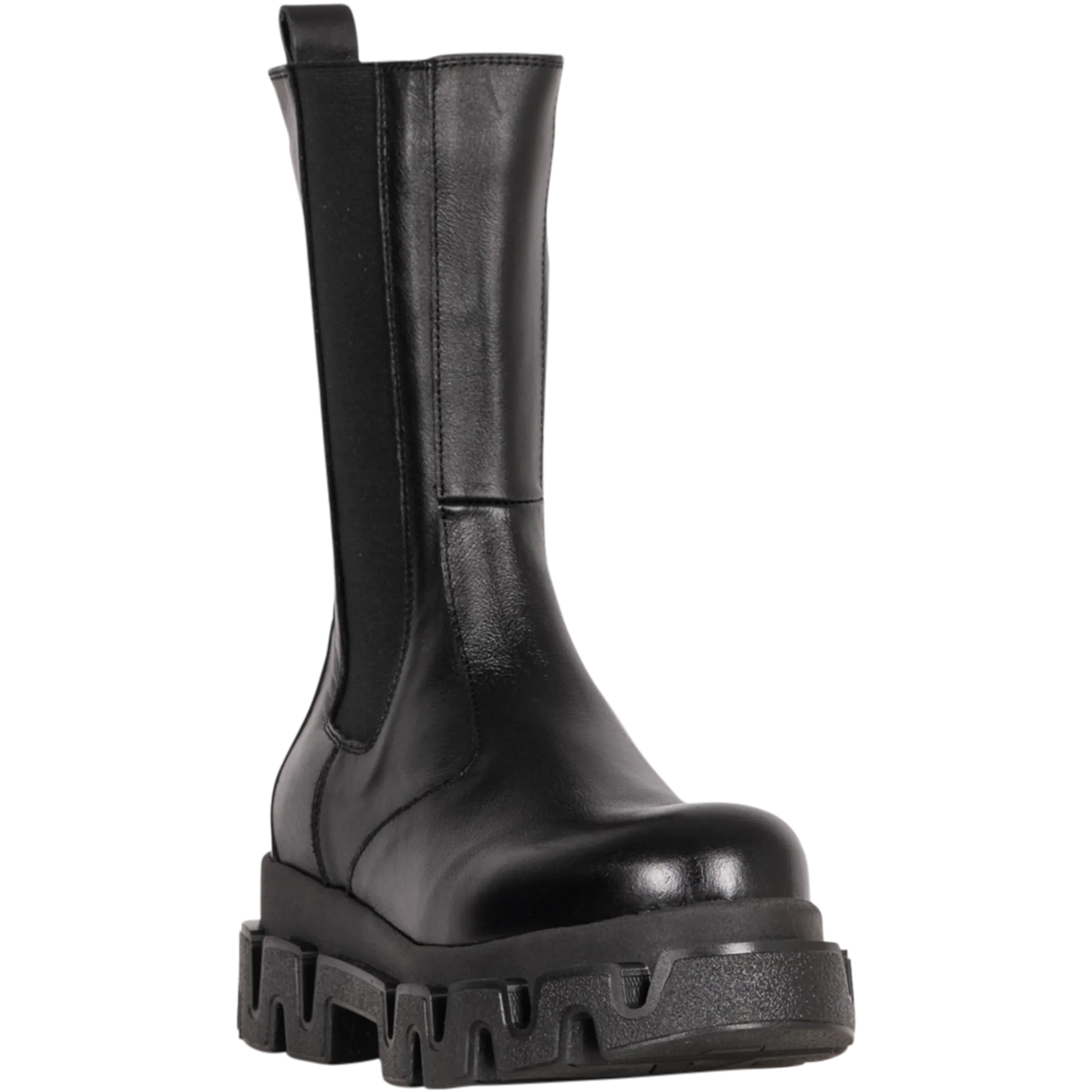 Anastasia Leather Ankle Boots - Black