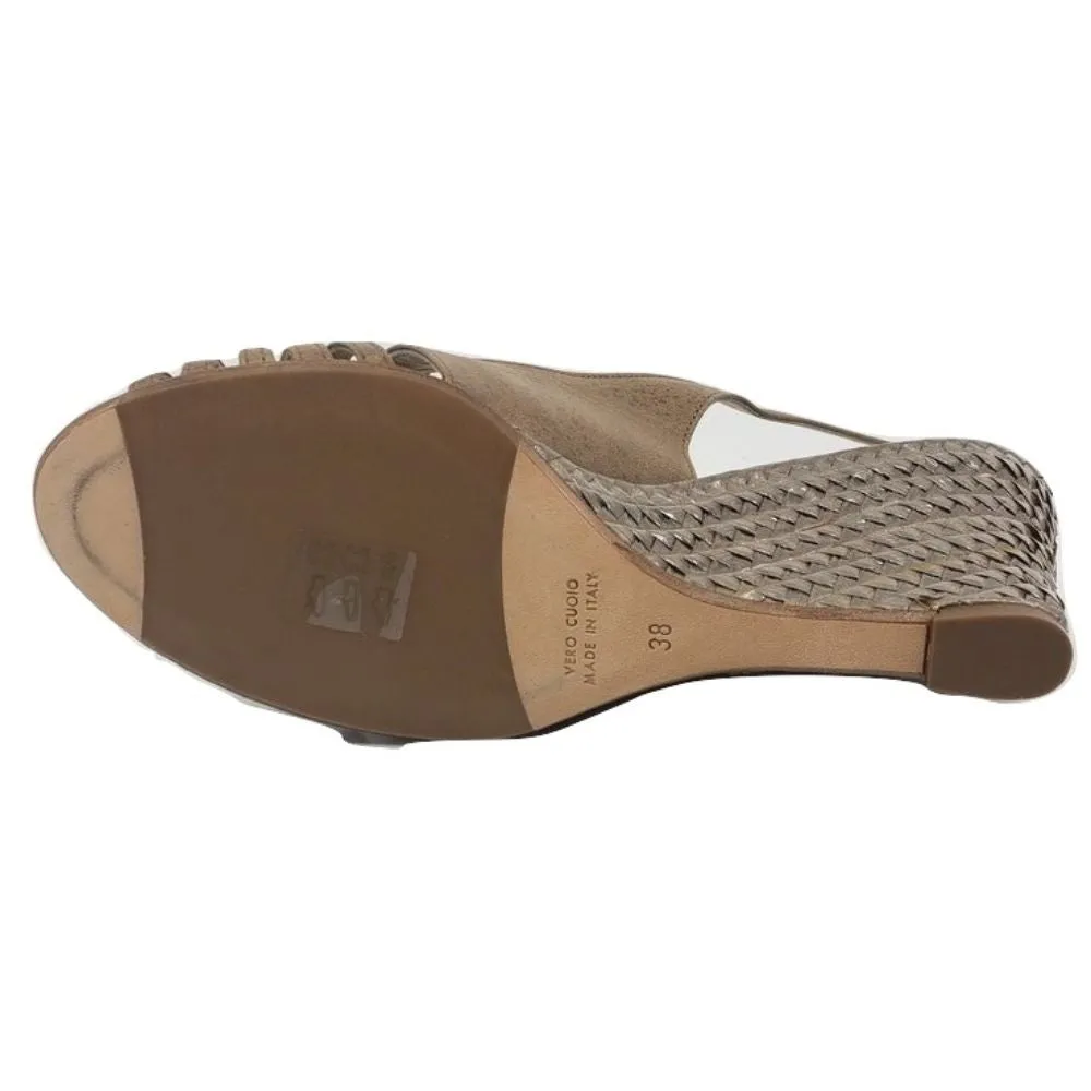 Anna z89 Coccinelle Ibis Taupe Bettina Wedge Sandal
