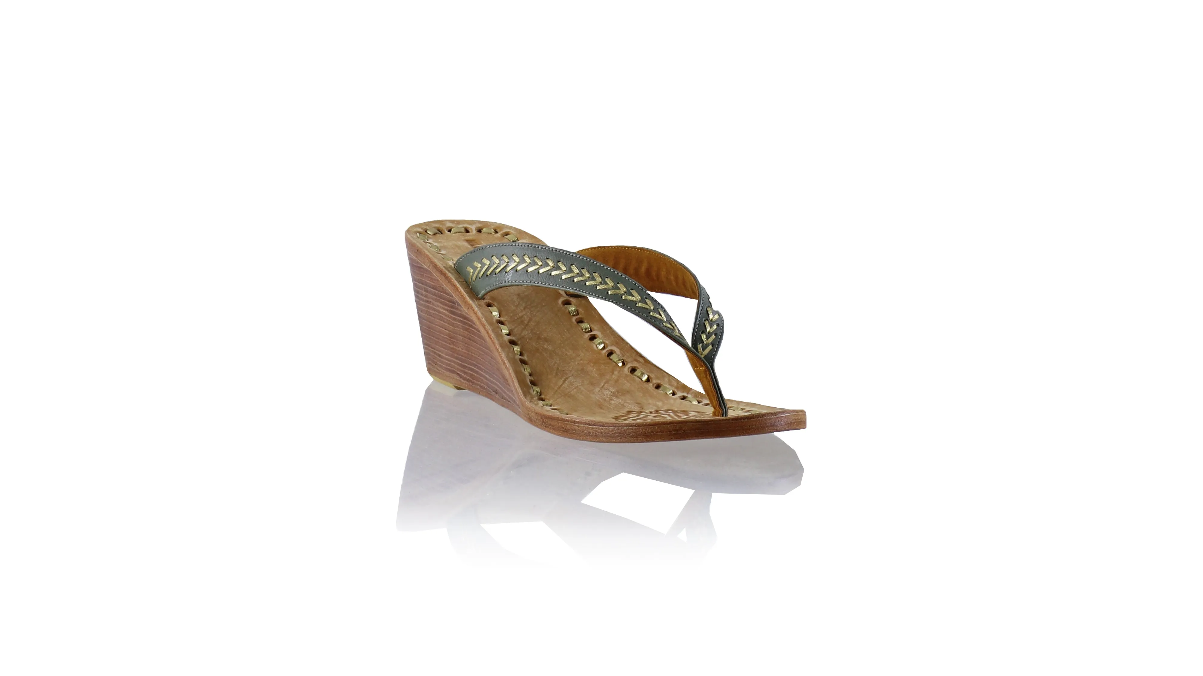 Ayu 50mm Wedges - Grey & Gold