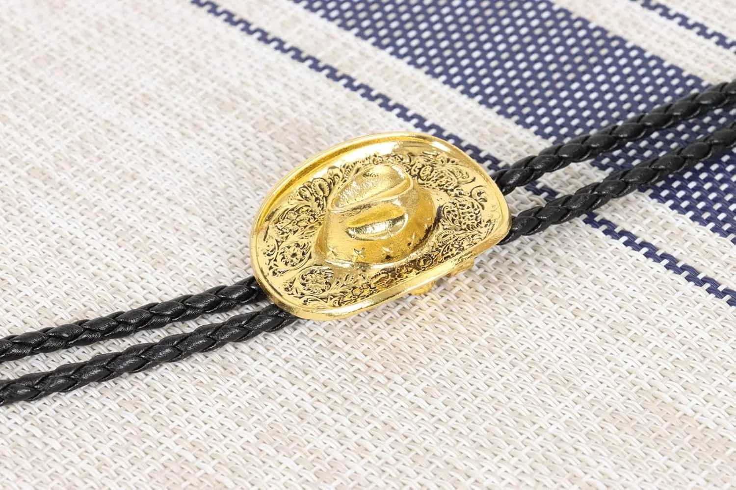Bolo Ties for Men Western - 3D Cowboy Hat Design With Vintage Boots, Western Bolotie Bola Tie