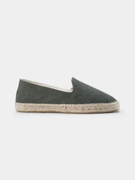 Bottle Green Espadrilles in Recycled PET