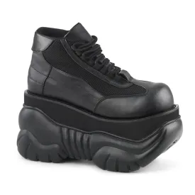 BOXER-01 DemoniaCult Black Vegan Leather Sexy Unisex Platform Shoes & Boots (Alternative Footwear)