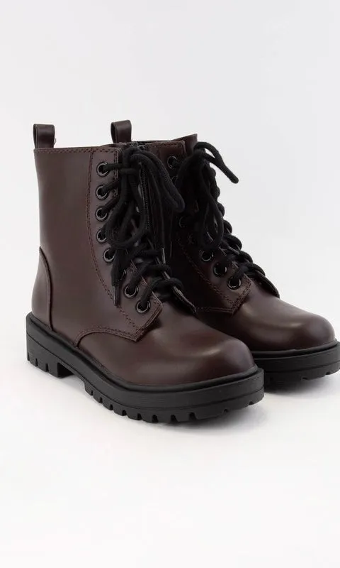 Brown Combat Boots