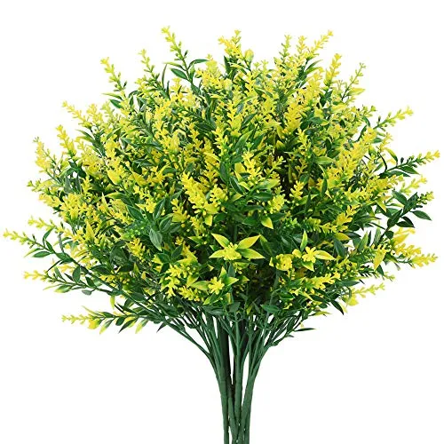 Bulk Artificial Greenery Plants Lavender UV Resistant Shrubs for Outdoors Hanging Planters Window Box Front Porch Indoor Decorations Wholesale