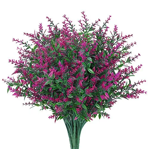 Bulk Artificial Greenery Plants Lavender UV Resistant Shrubs for Outdoors Hanging Planters Window Box Front Porch Indoor Decorations Wholesale