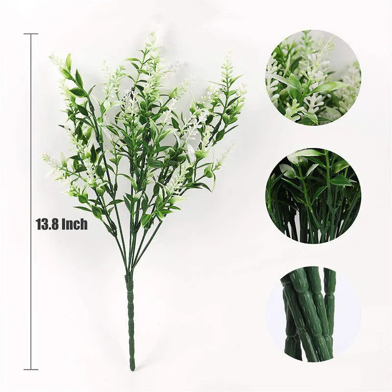 Bulk Artificial Greenery Plants Lavender UV Resistant Shrubs for Outdoors Hanging Planters Window Box Front Porch Indoor Decorations Wholesale