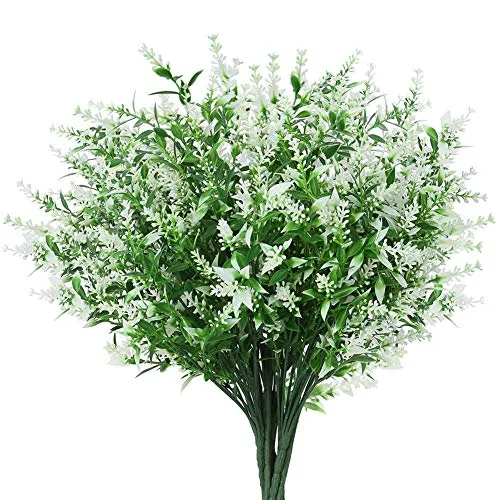 Bulk Artificial Greenery Plants Lavender UV Resistant Shrubs for Outdoors Hanging Planters Window Box Front Porch Indoor Decorations Wholesale