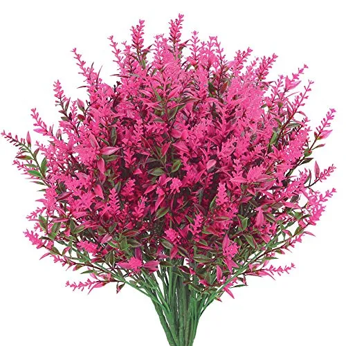 Bulk Artificial Greenery Plants Lavender UV Resistant Shrubs for Outdoors Hanging Planters Window Box Front Porch Indoor Decorations Wholesale