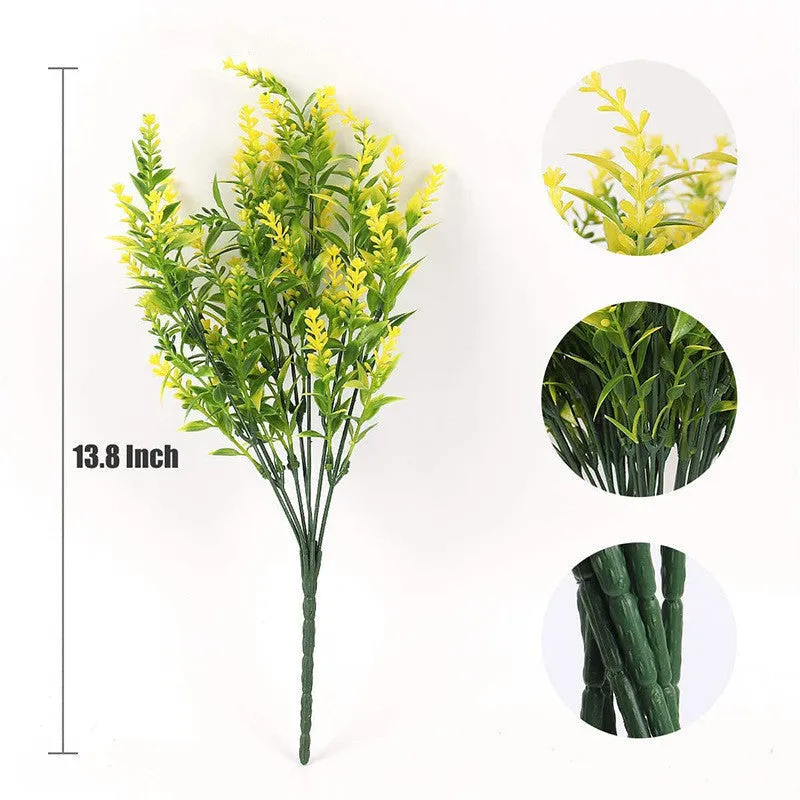 Bulk Artificial Greenery Plants Lavender UV Resistant Shrubs for Outdoors Hanging Planters Window Box Front Porch Indoor Decorations Wholesale