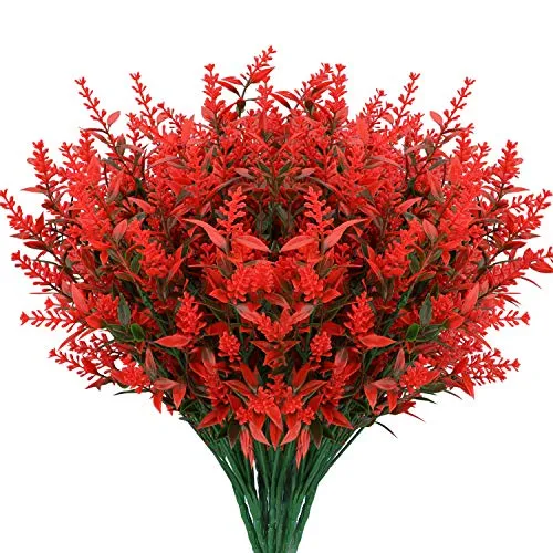 Bulk Artificial Greenery Plants Lavender UV Resistant Shrubs for Outdoors Hanging Planters Window Box Front Porch Indoor Decorations Wholesale
