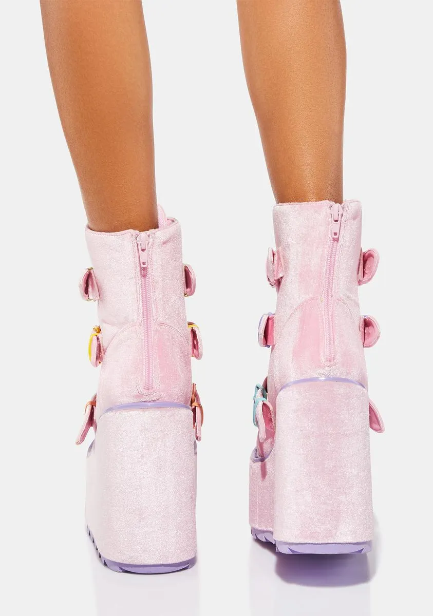 Care Bears Pink Dune Lo Platform Boots