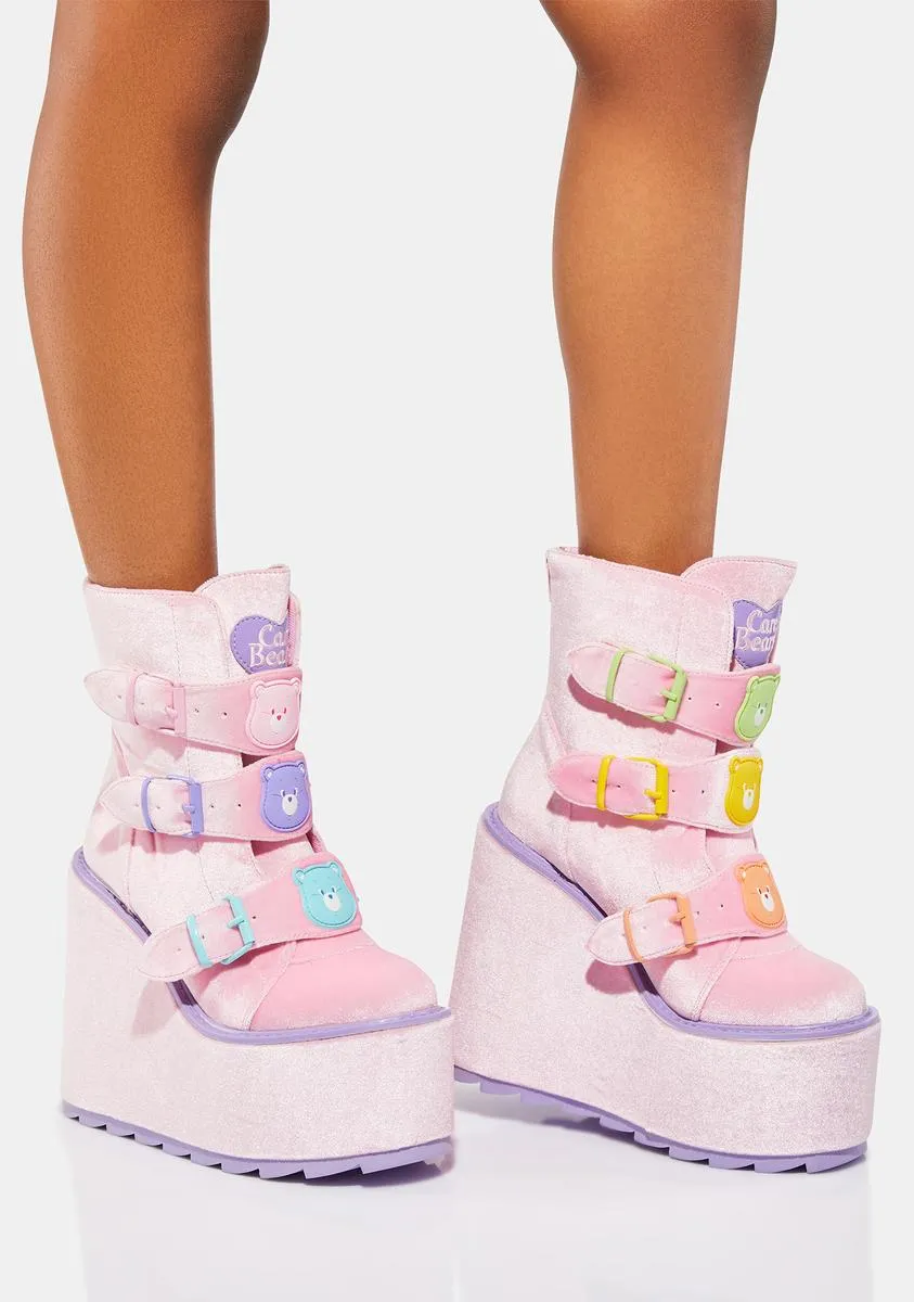 Care Bears Pink Dune Lo Platform Boots