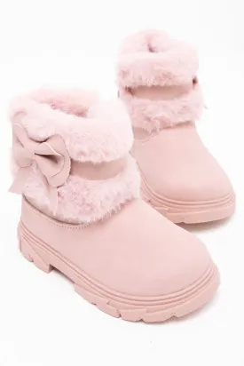 Chunky Fur Boot Pink
