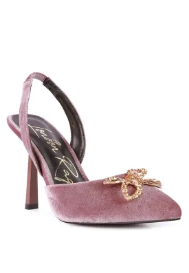 Firebird Velvet Pump High Heel Shoes 3.9"