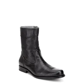 G08VNVN - Franco Cuadra black dress casual leather zip ankle boots for men