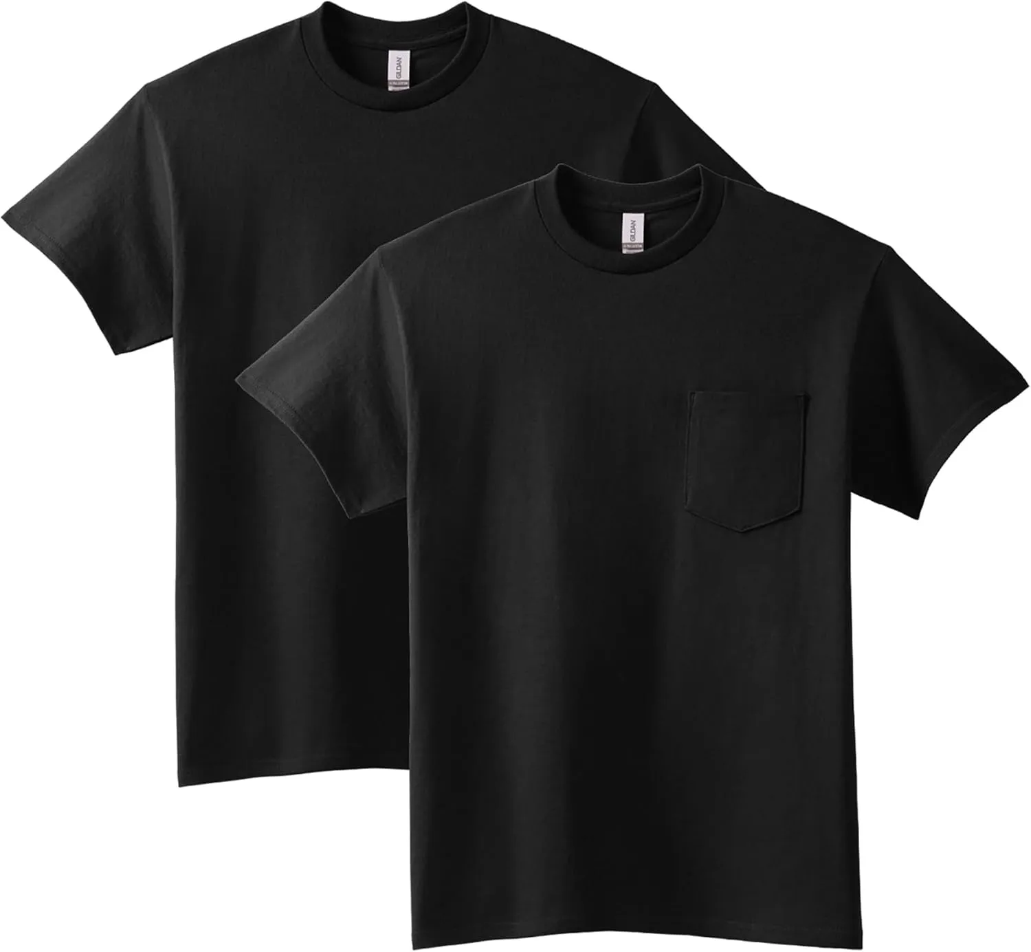 Gildan Unisex Adult Ultra Cotton T-Shirt with Pocket, Style G2300, 2-Pack