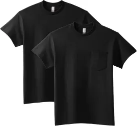 Gildan Unisex Adult Ultra Cotton T-Shirt with Pocket, Style G2300, 2-Pack
