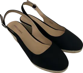 JD Williams Black Slingback Espadrilles UK 9.5 EU 43.5 👞