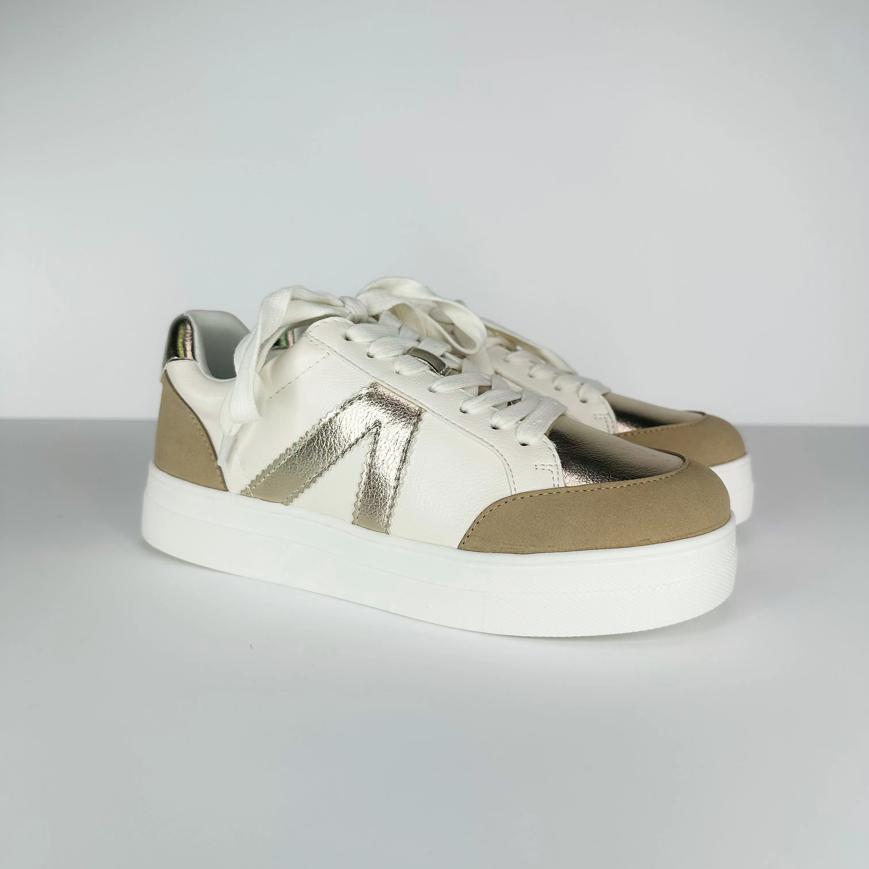 MIA You're So Golden Faux Leather Platform Sneakers - 2 colors!