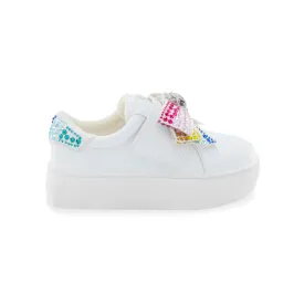 Mini Laney Bow Sneaker - Little Kid White Multi