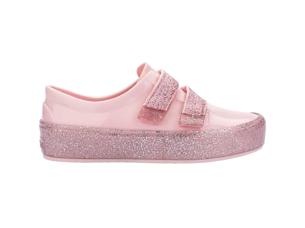 Mini Melissa Beanny Bugs Pink Glitter Sneakers For Kids