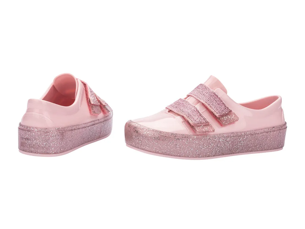 Mini Melissa Beanny Bugs Pink Glitter Sneakers For Kids