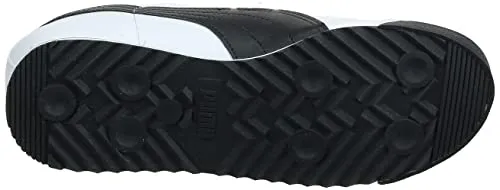 PUMA Mens Roma Sneaker, Basic white-black, 12