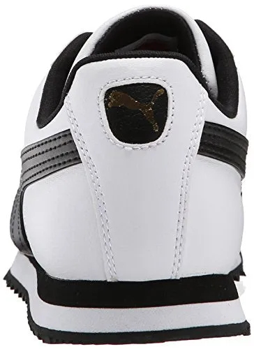 PUMA Mens Roma Sneaker, Basic white-black, 12