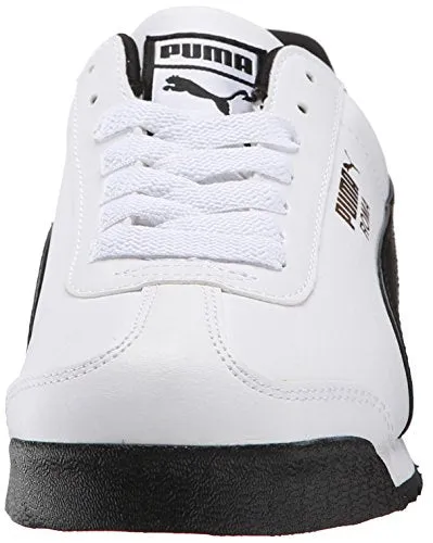 PUMA Mens Roma Sneaker, Basic white-black, 12