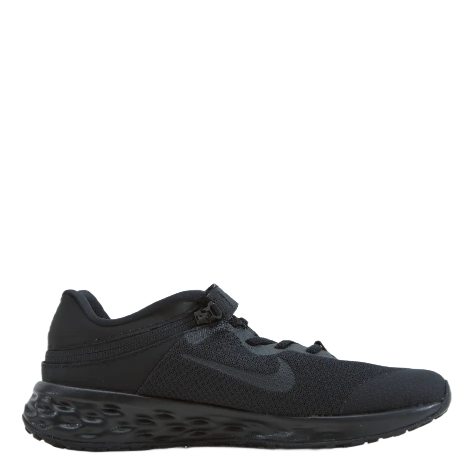 Revolution 6 FlyEase Big Kids' Easy On/Off Road Running Shoes BLACK/BLACK-DK SMOKE GREY