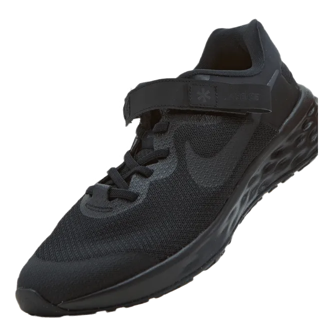 Revolution 6 FlyEase Big Kids' Easy On/Off Road Running Shoes BLACK/BLACK-DK SMOKE GREY