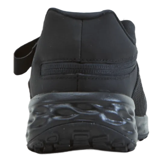 Revolution 6 FlyEase Big Kids' Easy On/Off Road Running Shoes BLACK/BLACK-DK SMOKE GREY