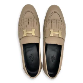 Royal Loafer 37.5 Beige Loafers in Calfskin, Permabrass hardware