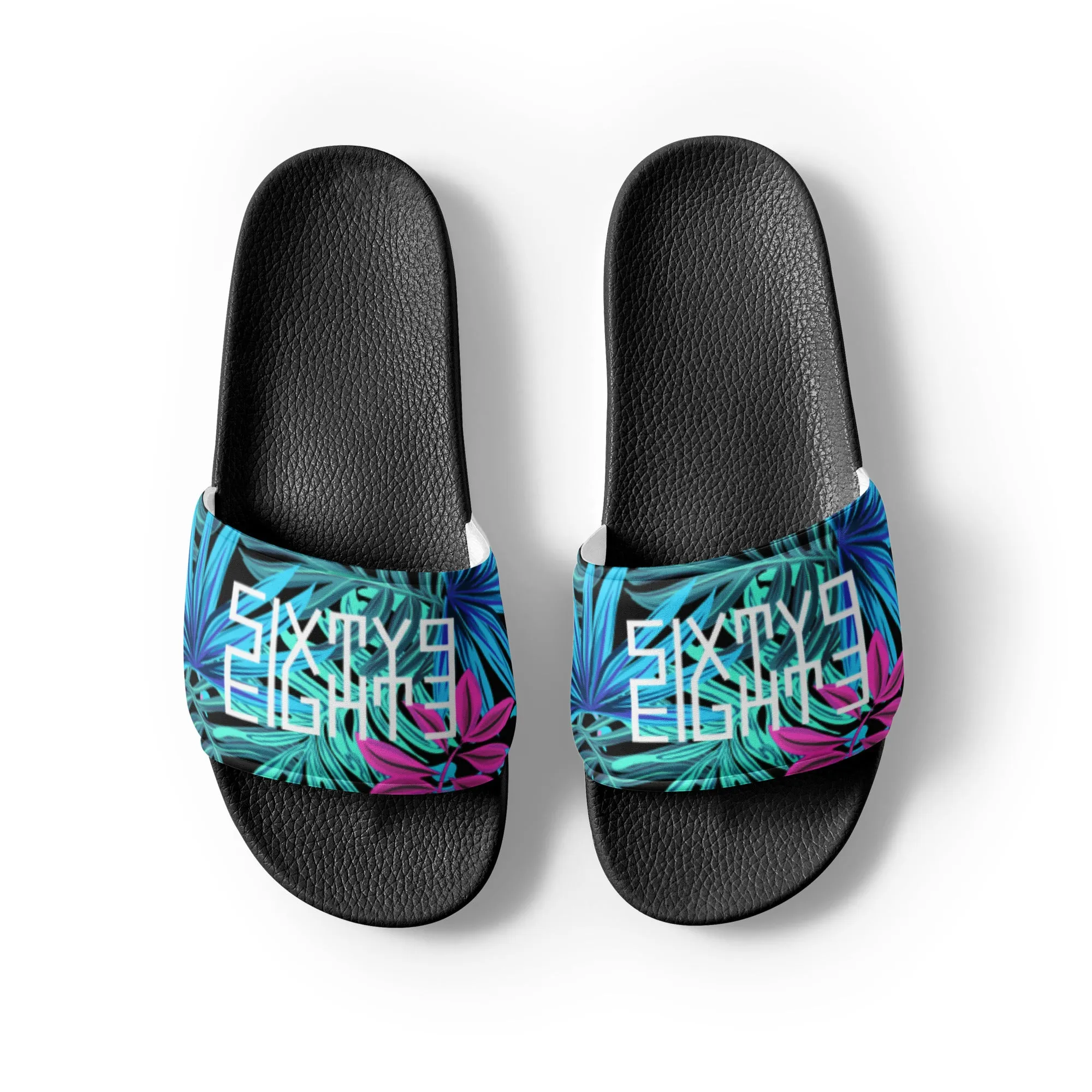 Sixty Eight 93 Logo White Tropical 1.0 Women's slides