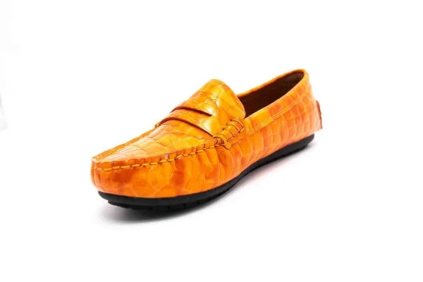 Venettini 55-Savor Tangerine Patent Loafer Shoe