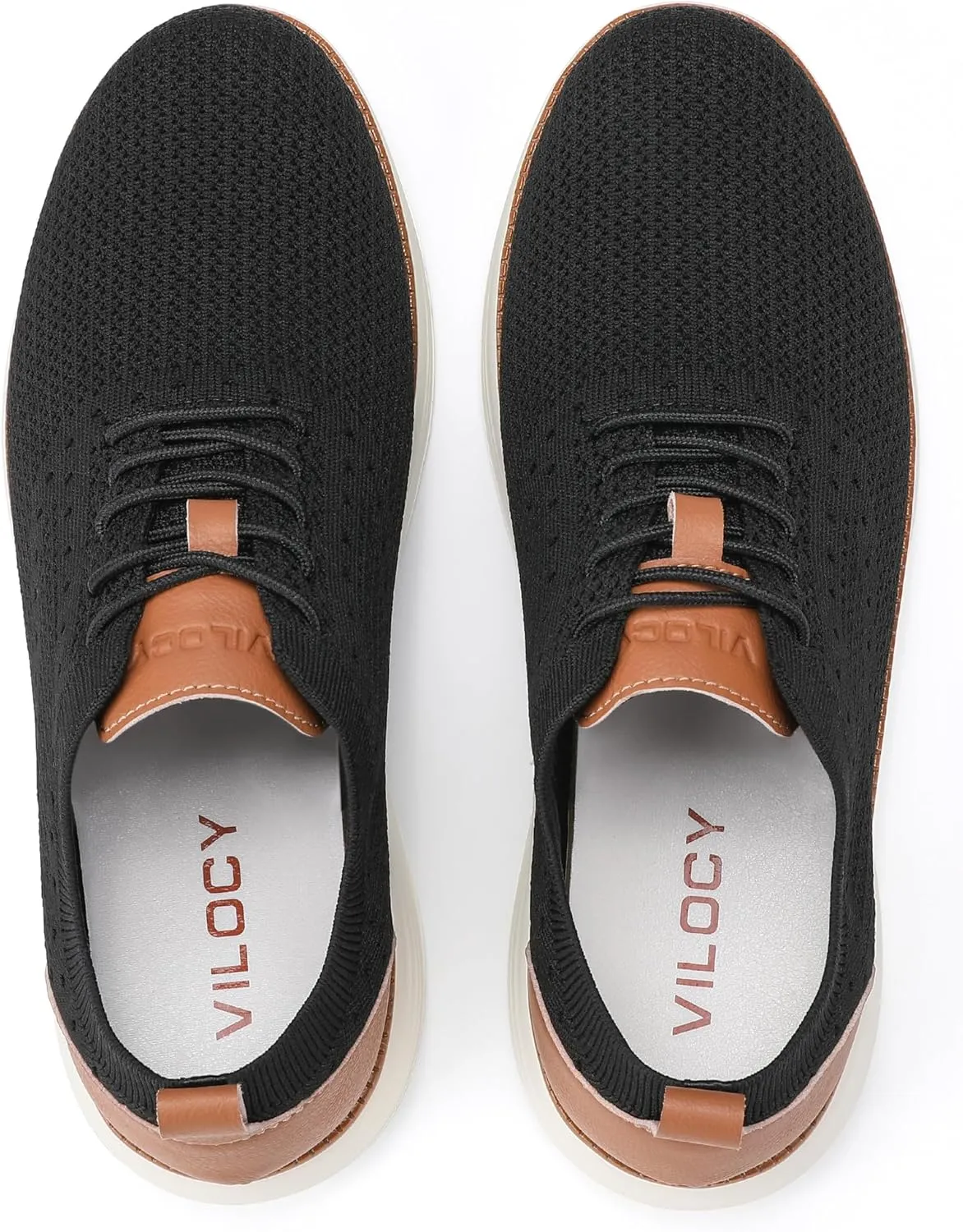 VILOCY Men's Casual Dress Sneakers Oxfords Business Mesh Breathable Walking Shoes Tennis Comfortable