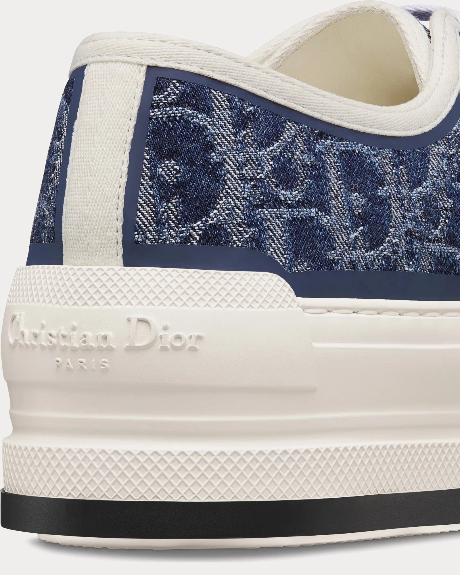 Walk'n'Dior Platform Blue Stonewashed-Effect Cotton Denim Embroidered with Dior Oblique Motif Low Top Sneakers