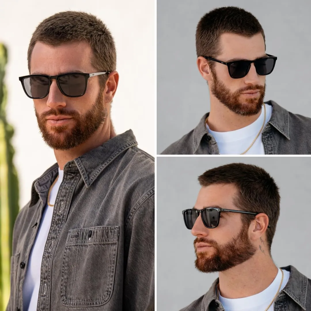 WearMe Pro - Polarized Lens Square Modern Sunglasses for Men