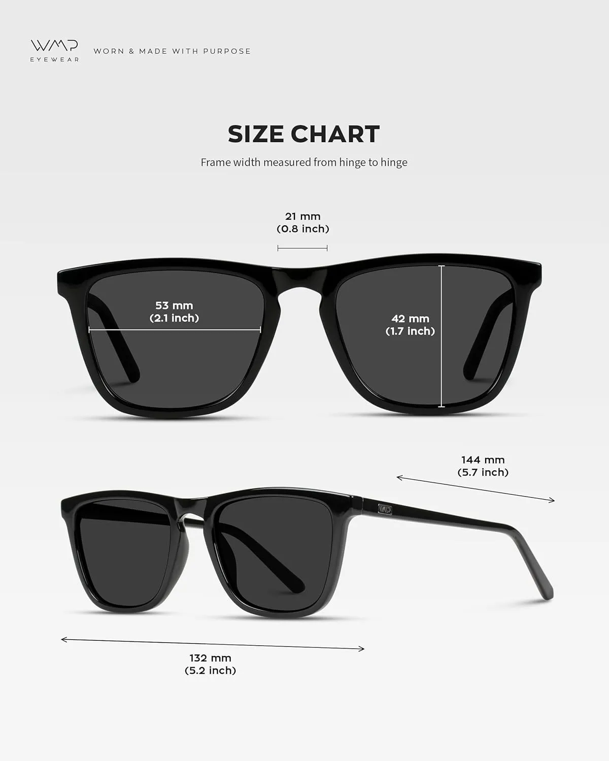WearMe Pro - Polarized Lens Square Modern Sunglasses for Men
