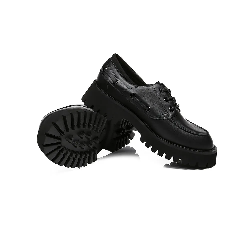 Women Chunky Platform Lace-Up Flat Willa