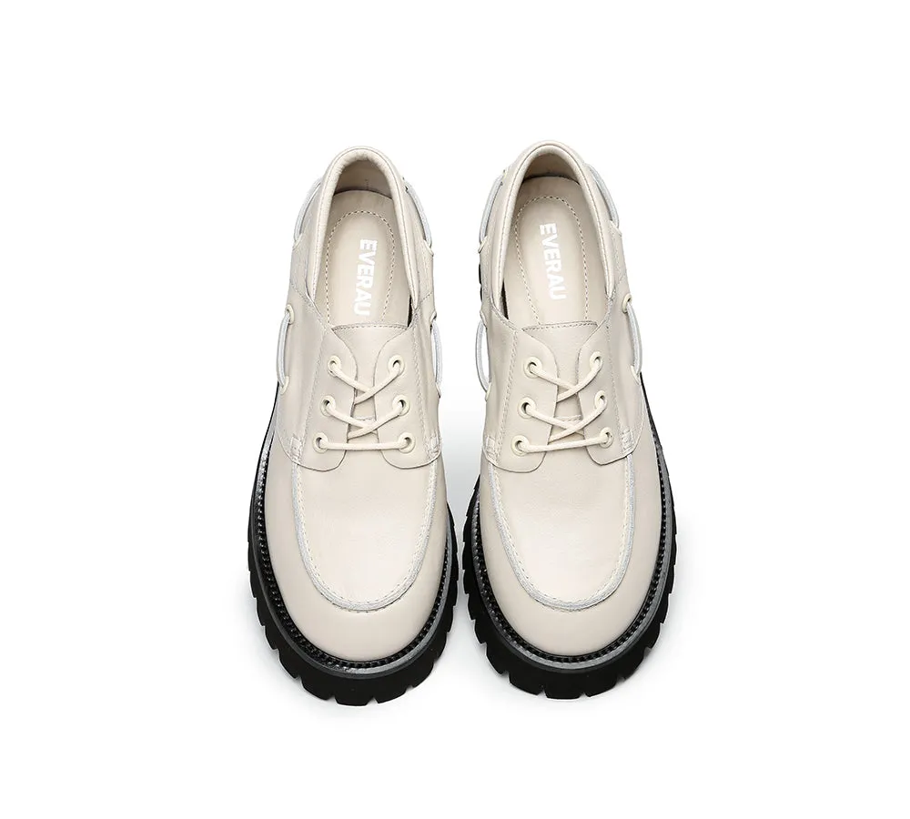 Women Chunky Platform Lace-Up Flat Willa