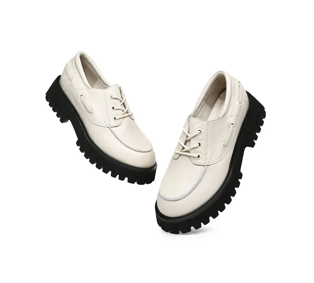 Women Chunky Platform Lace-Up Flat Willa