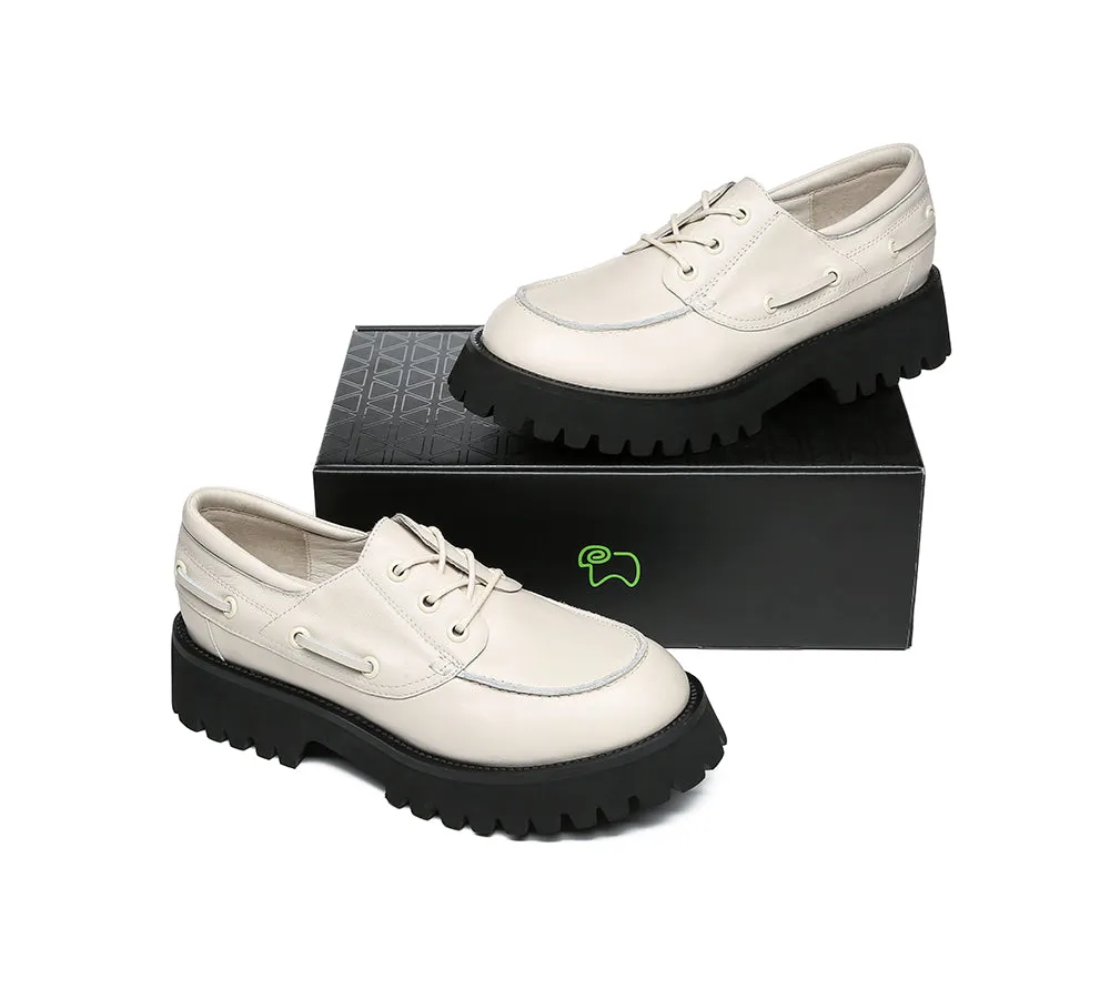Women Chunky Platform Lace-Up Flat Willa