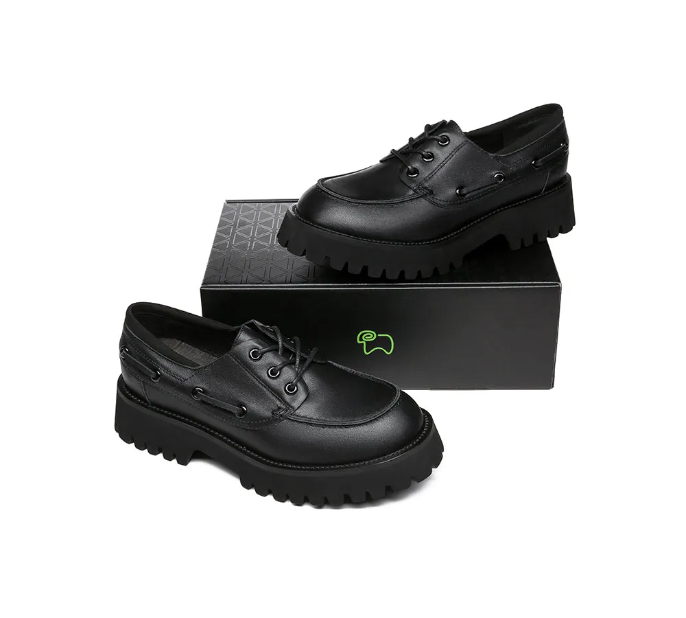 Women Chunky Platform Lace-Up Flat Willa