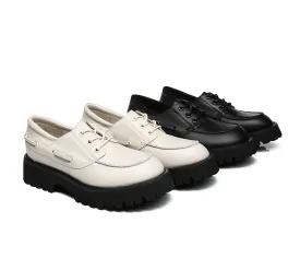 Women Chunky Platform Lace-Up Flat Willa