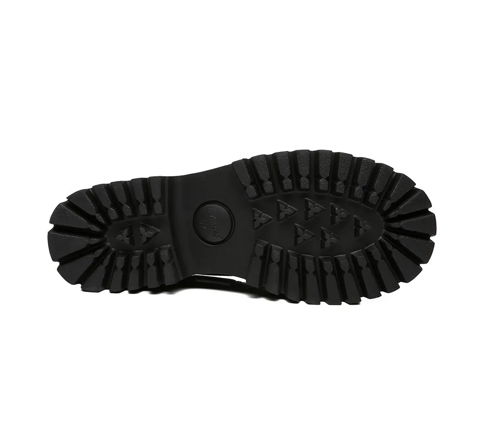 Women Chunky Platform Lace-Up Flat Willa